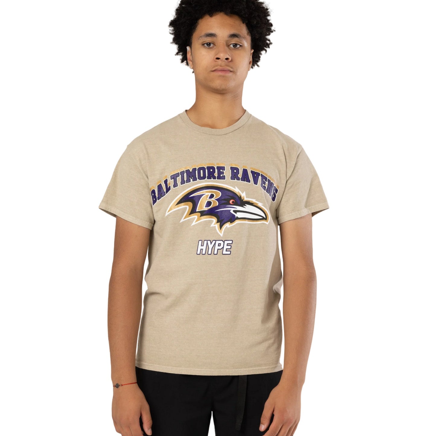 Sand - Front - Hype Childrens-Kids Baltimore Ravens NFL T-Shirt