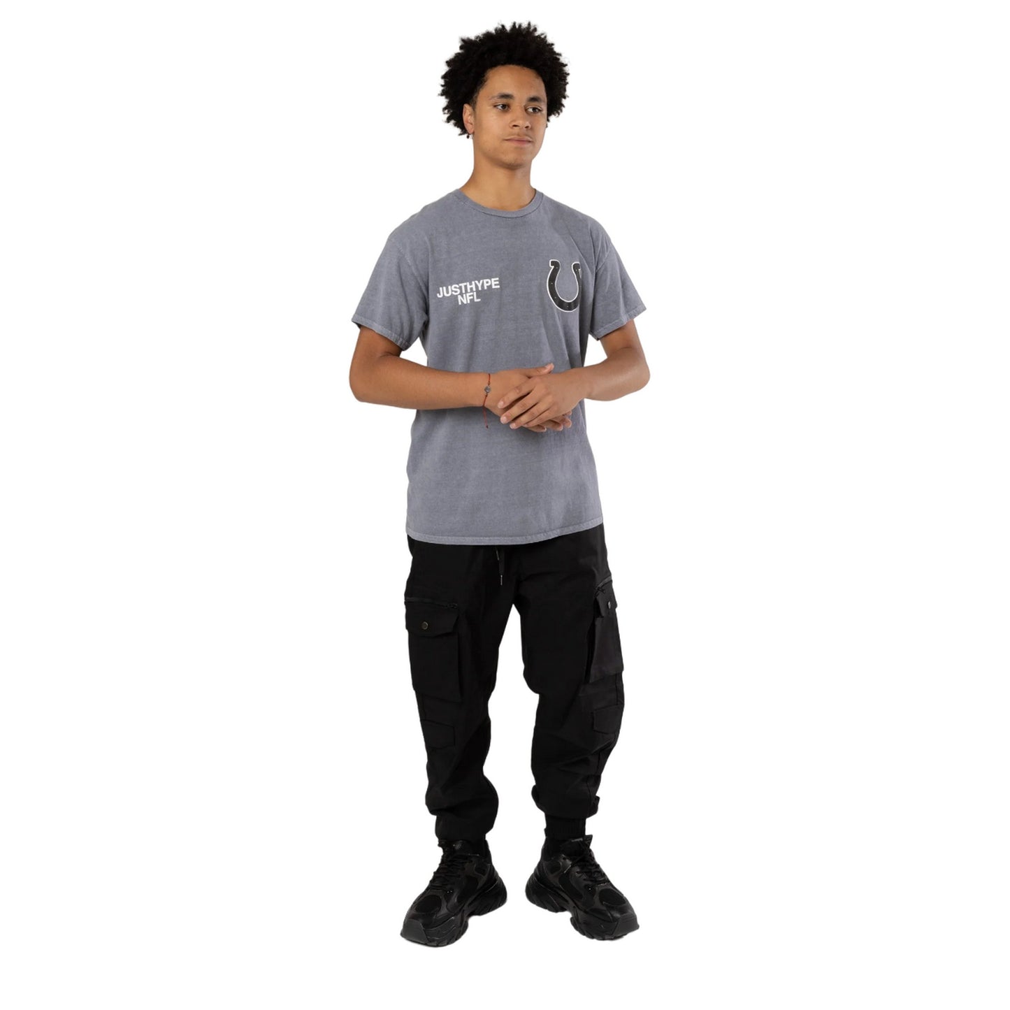 Grey - Pack Shot - Hype Childrens-Kids Indianapolis Colts NFL T-Shirt