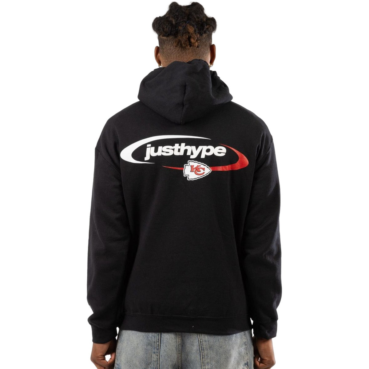 Black - Back - Hype Unisex Adult Kansas City Chiefs NFL Hoodie
