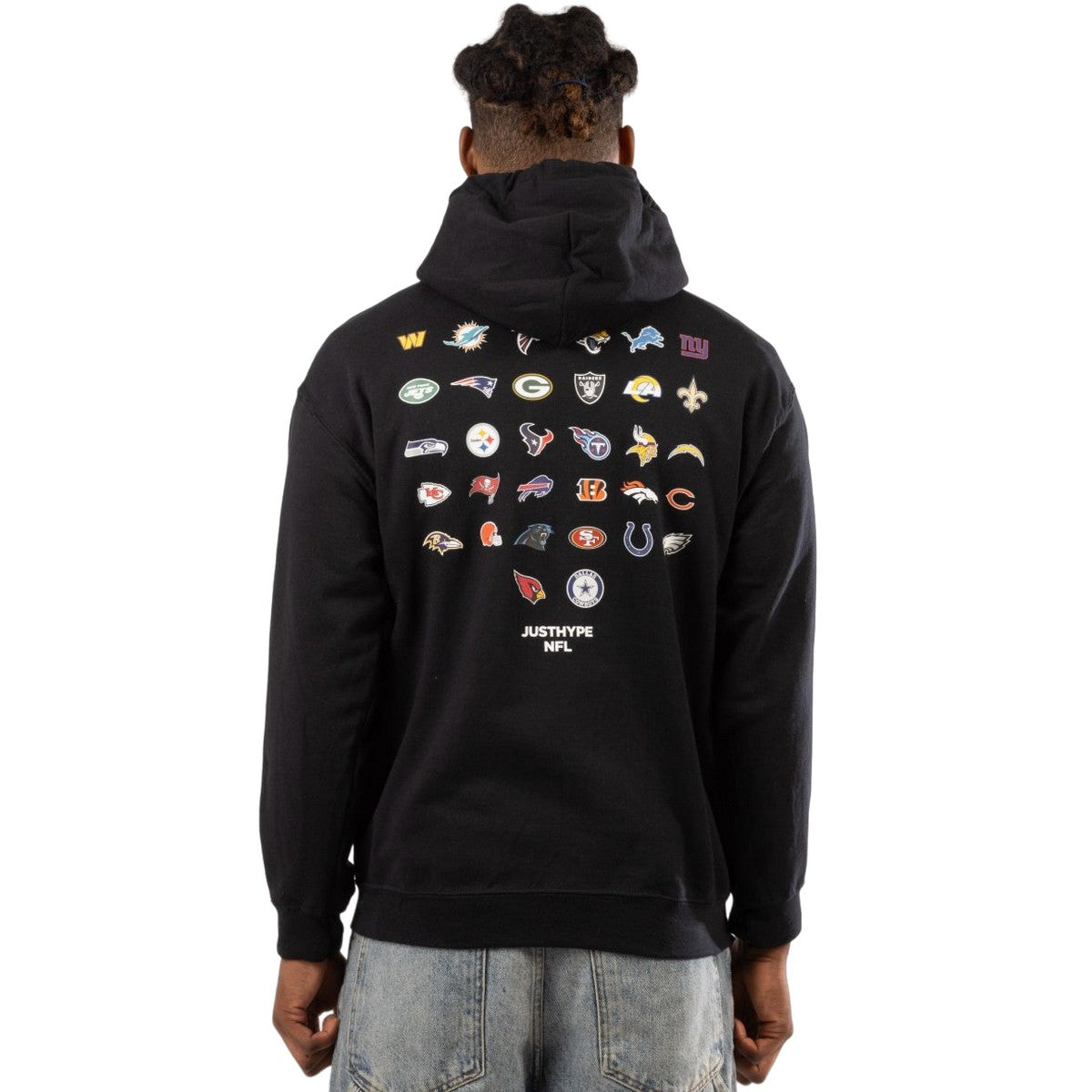 Black - Back - Hype Unisex Adult NFL Hoodie