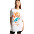 White - Side - Hype Unisex Adult Miami Dolphins NFL T-Shirt