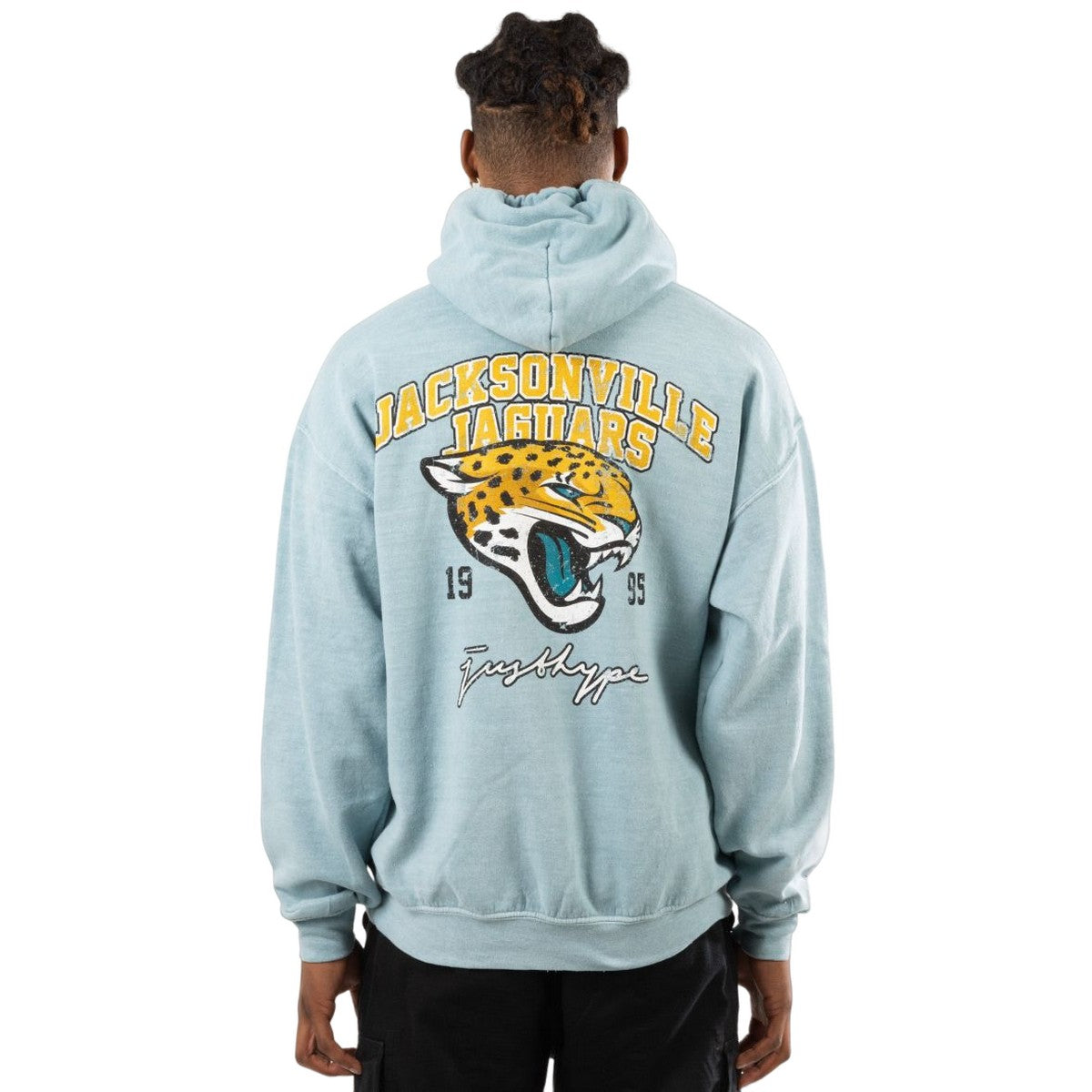 Teal - Back - Hype Unisex Adult Jacksonville Jaguars NFL Hoodie