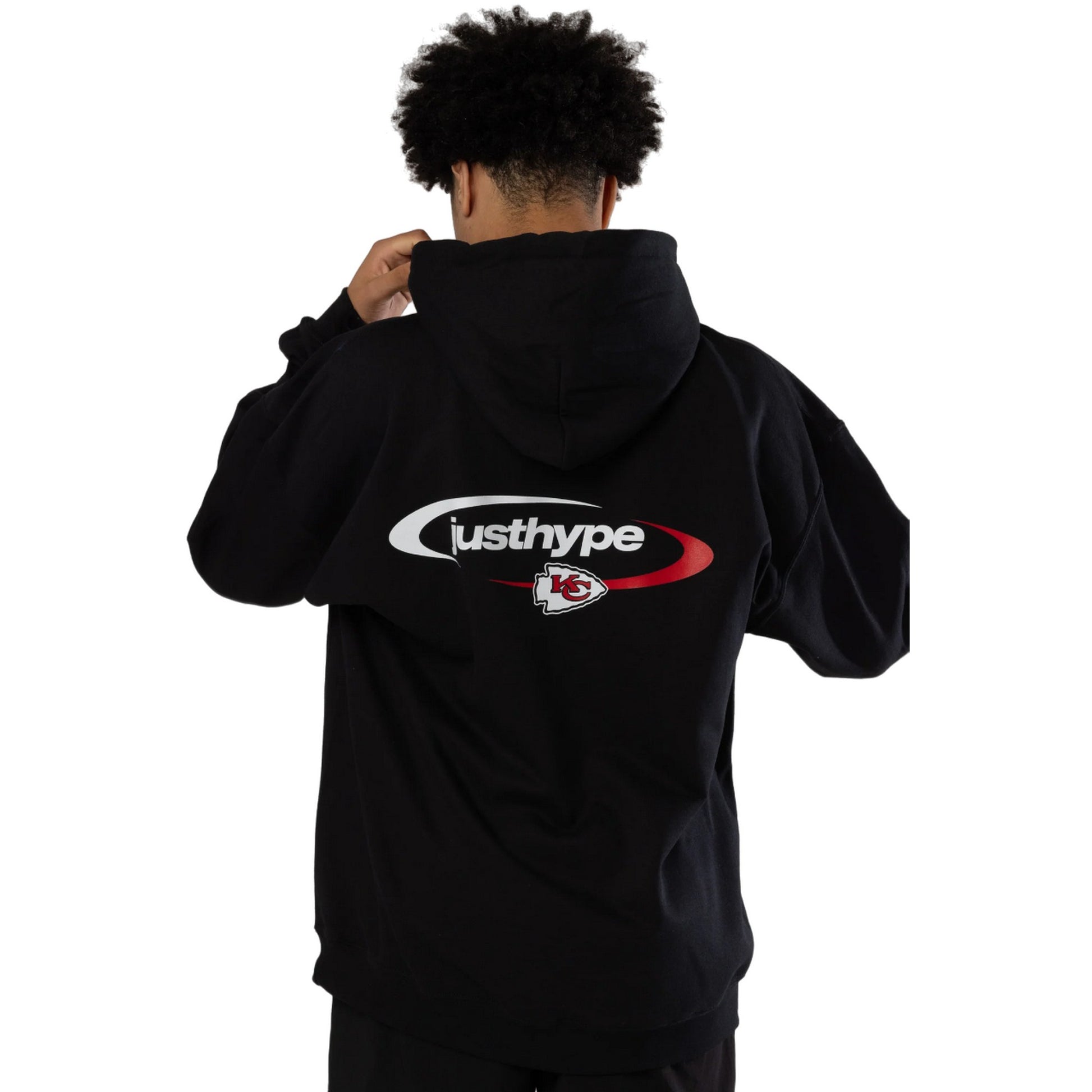 Black - Back - Hype Childrens-Kids Kansas City Chiefs NFL Hoodie