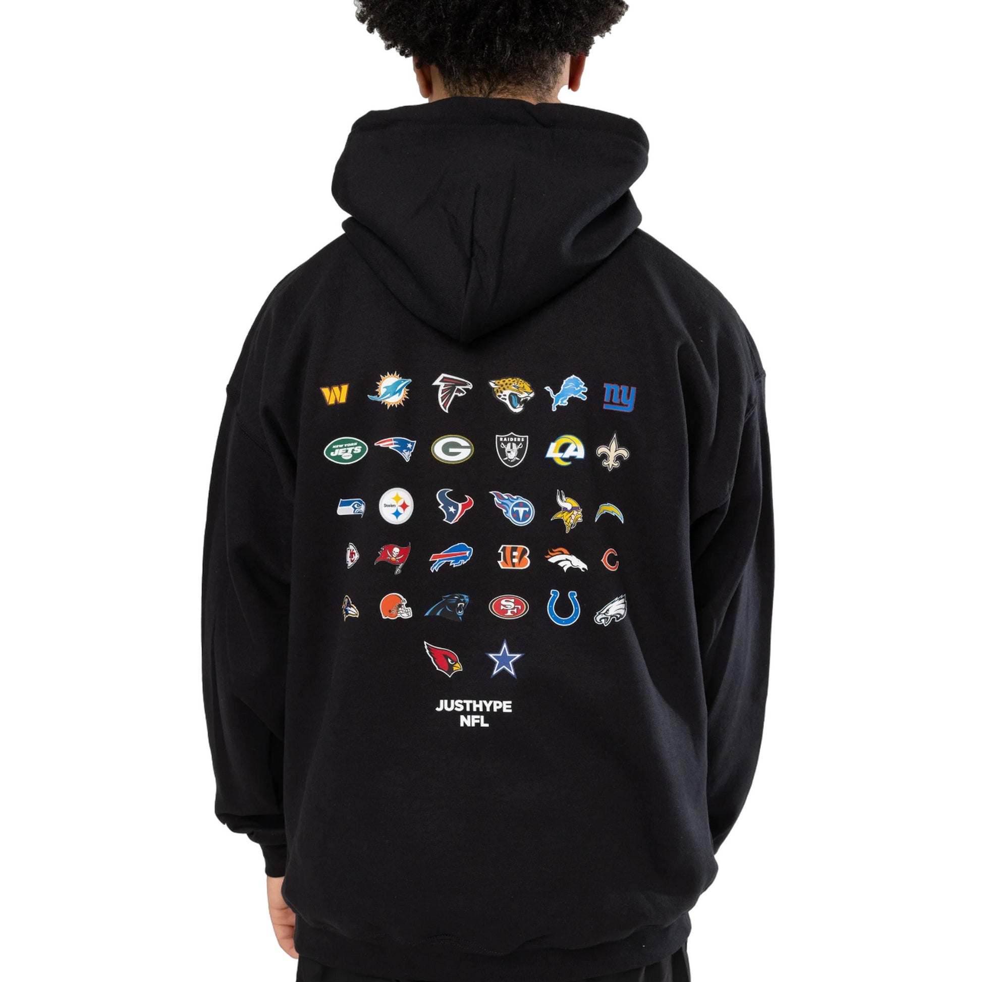 Black - Back - Hype Childrens-Kids NFL Hoodie