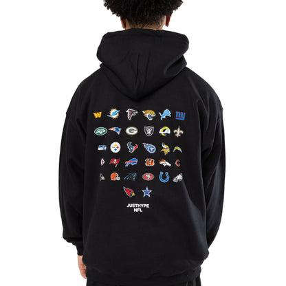 Black - Back - Hype Childrens-Kids NFL Hoodie