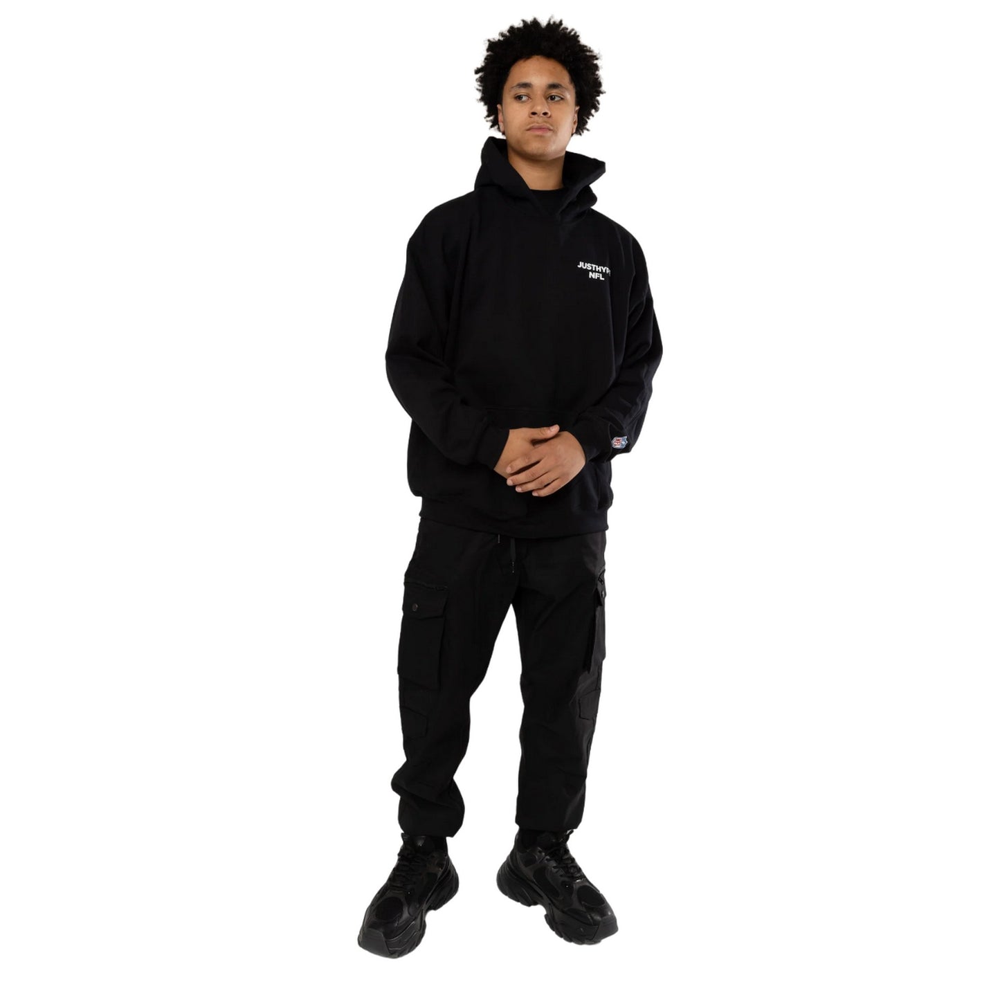 Black - Pack Shot - Hype Childrens-Kids NFL Hoodie