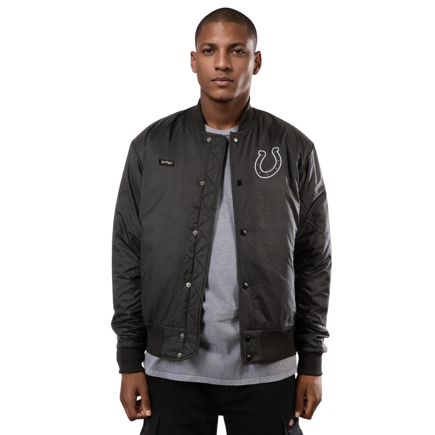 Black - Front - Hype Unisex Adult Indianapolis Colts NFL Bomber Jacket