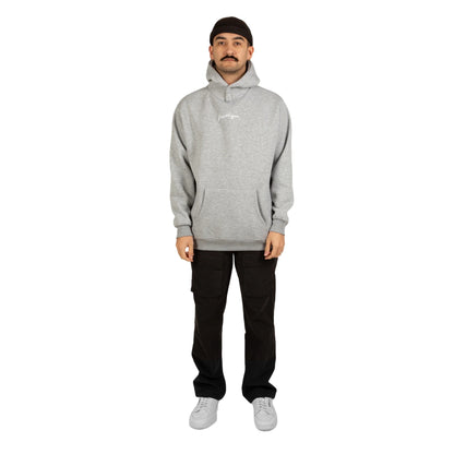 Grey - Pack Shot - Hype Mens Scribble Marl Hoodie