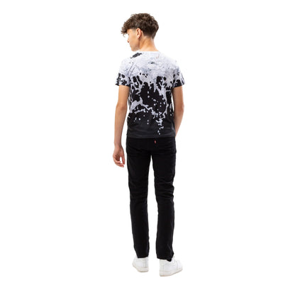 Black-White - Back - Hype Boys Mono Splattered T-Shirt