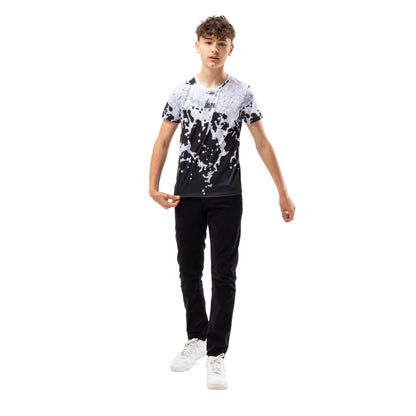 Black-White - Lifestyle - Hype Boys Mono Splattered T-Shirt