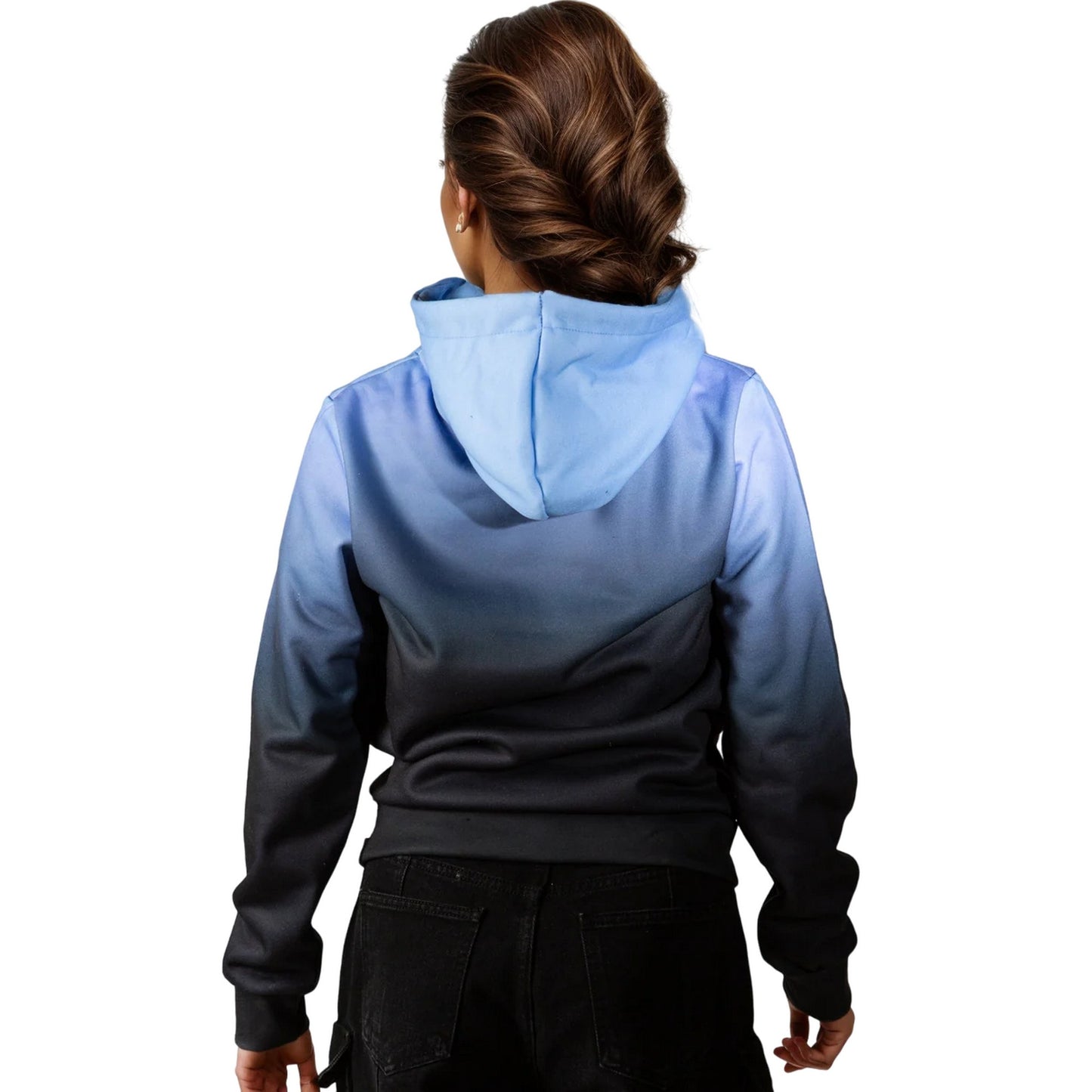 Seafoam - Back - Hype Womens-Ladies Fade Scribble Hoodie