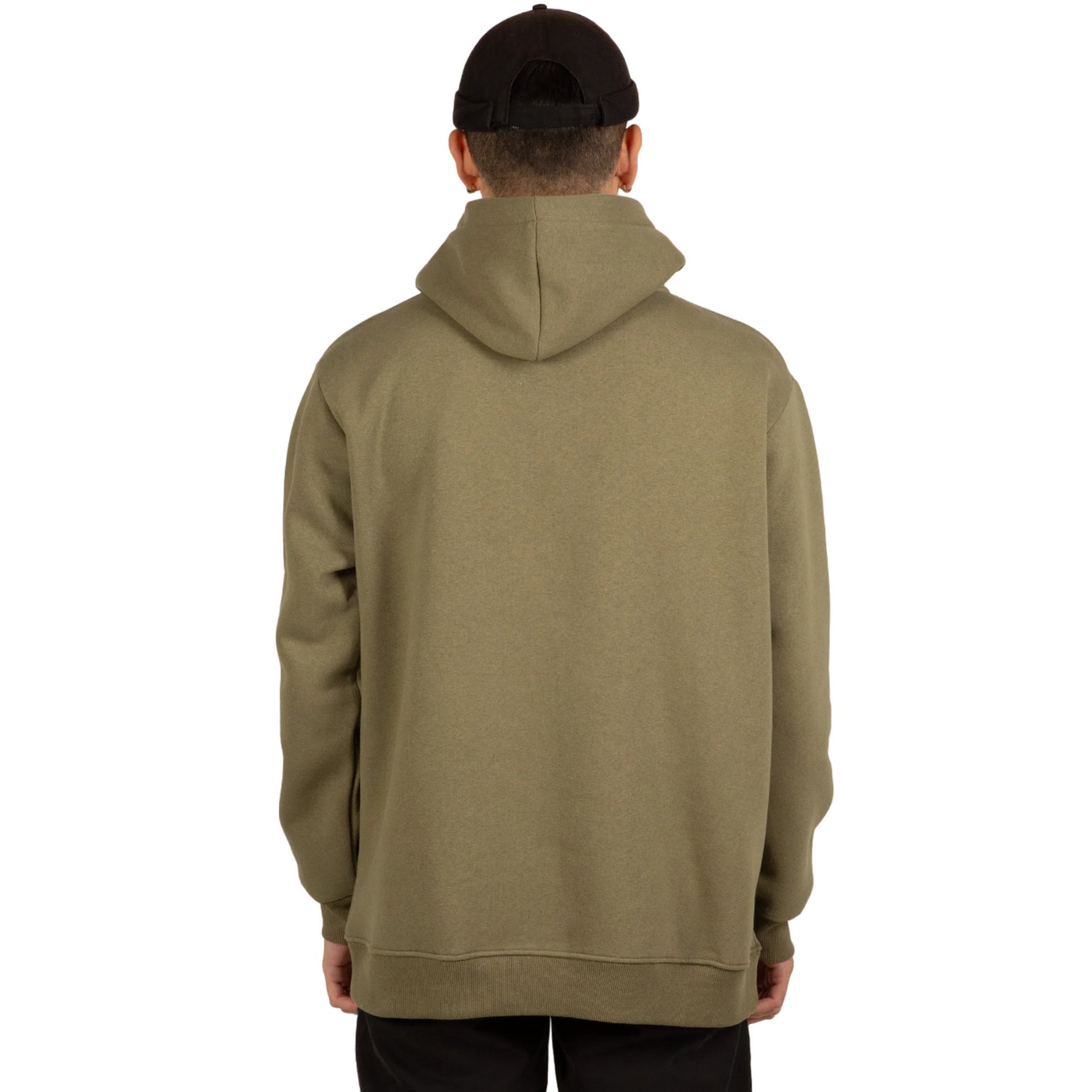 Dark Khaki - Back - Hype Mens Scribble Logo Hoodie