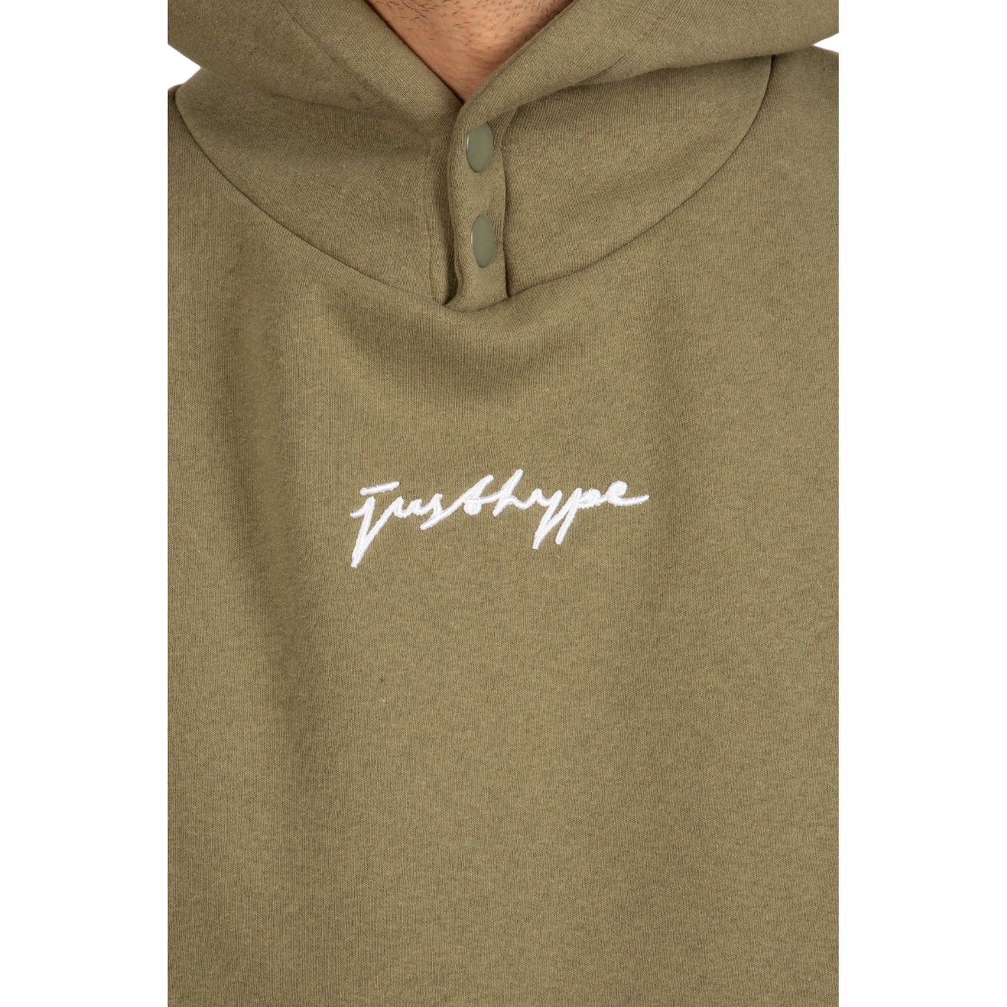 Dark Khaki - Side - Hype Mens Scribble Logo Hoodie