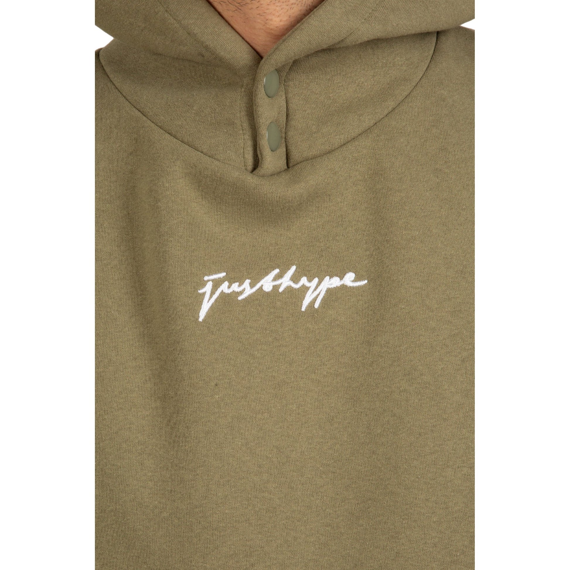 Dark Khaki - Side - Hype Mens Scribble Logo Hoodie