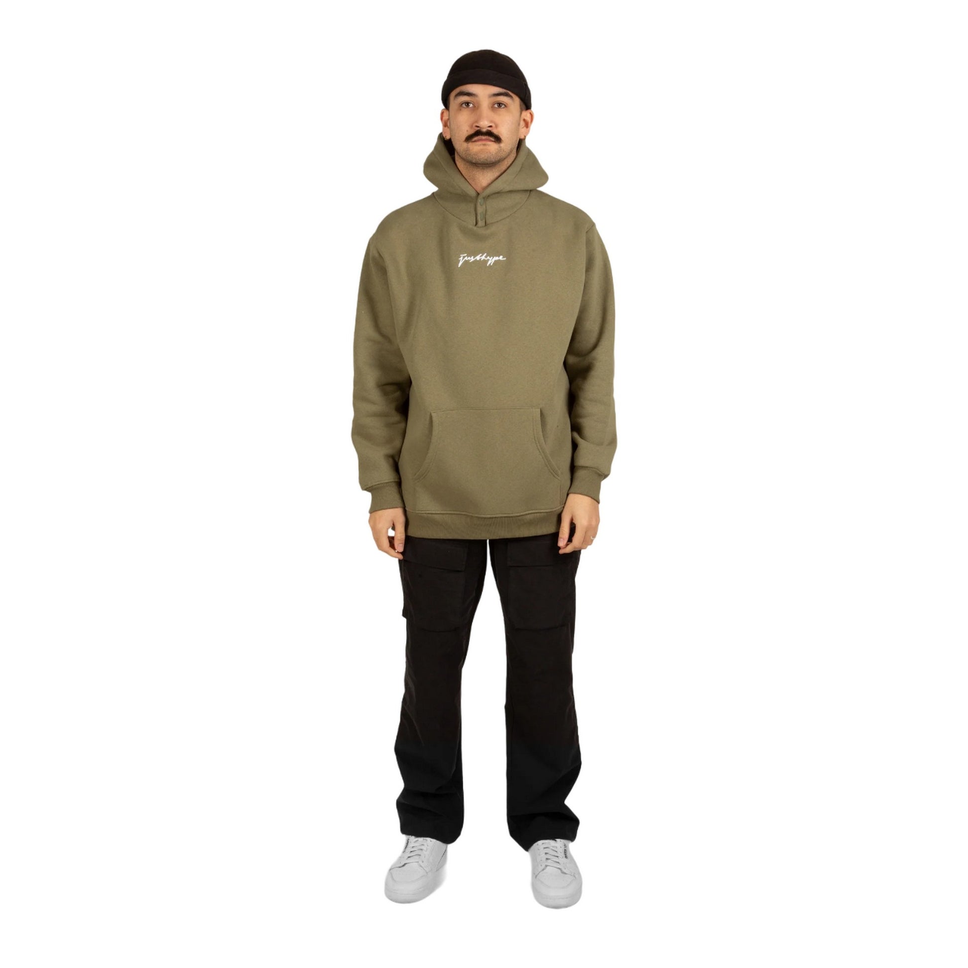 Dark Khaki - Lifestyle - Hype Mens Scribble Logo Hoodie