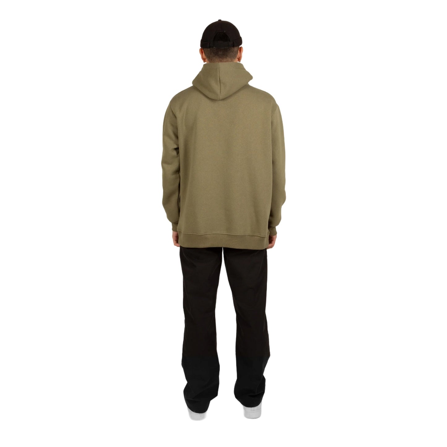 Dark Khaki - Pack Shot - Hype Mens Scribble Logo Hoodie