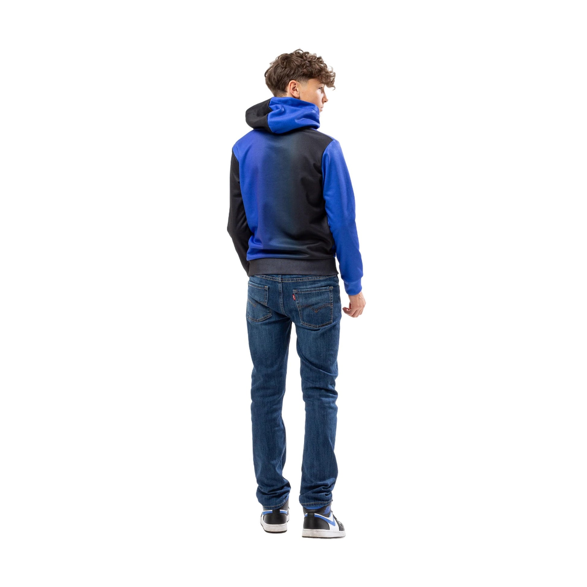 Blue-Black - Back - Hype Boys Vertical Fade Hoodie