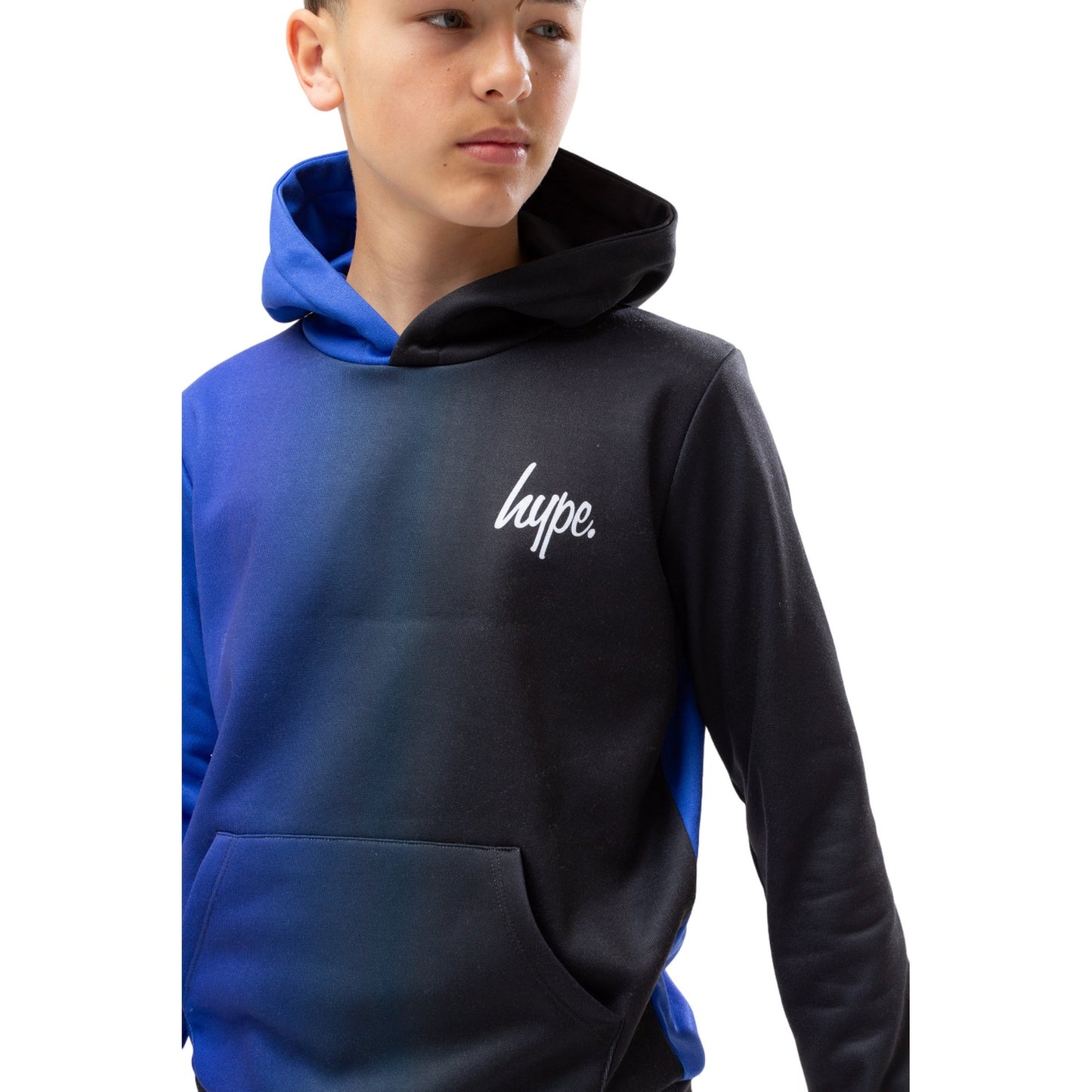 Blue-Black - Side - Hype Boys Vertical Fade Hoodie