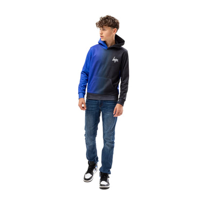 Blue-Black - Pack Shot - Hype Boys Vertical Fade Hoodie