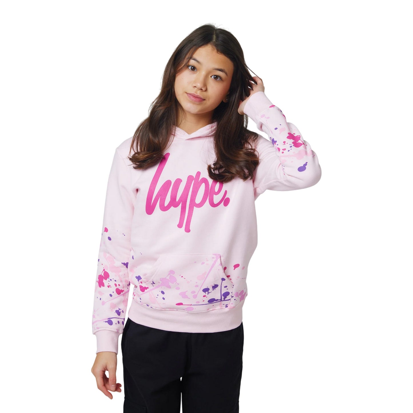Pink - Lifestyle - Hype Girls Splat Hoodie