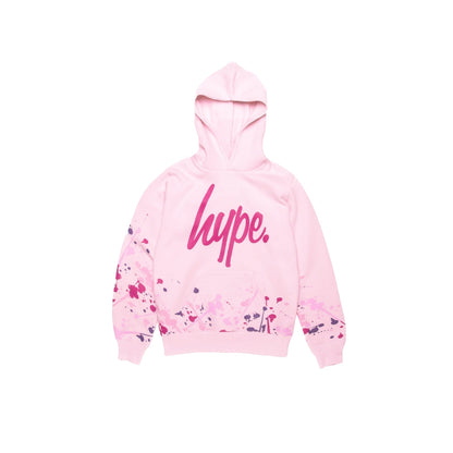 Pink - Front - Hype Girls Splat Hoodie