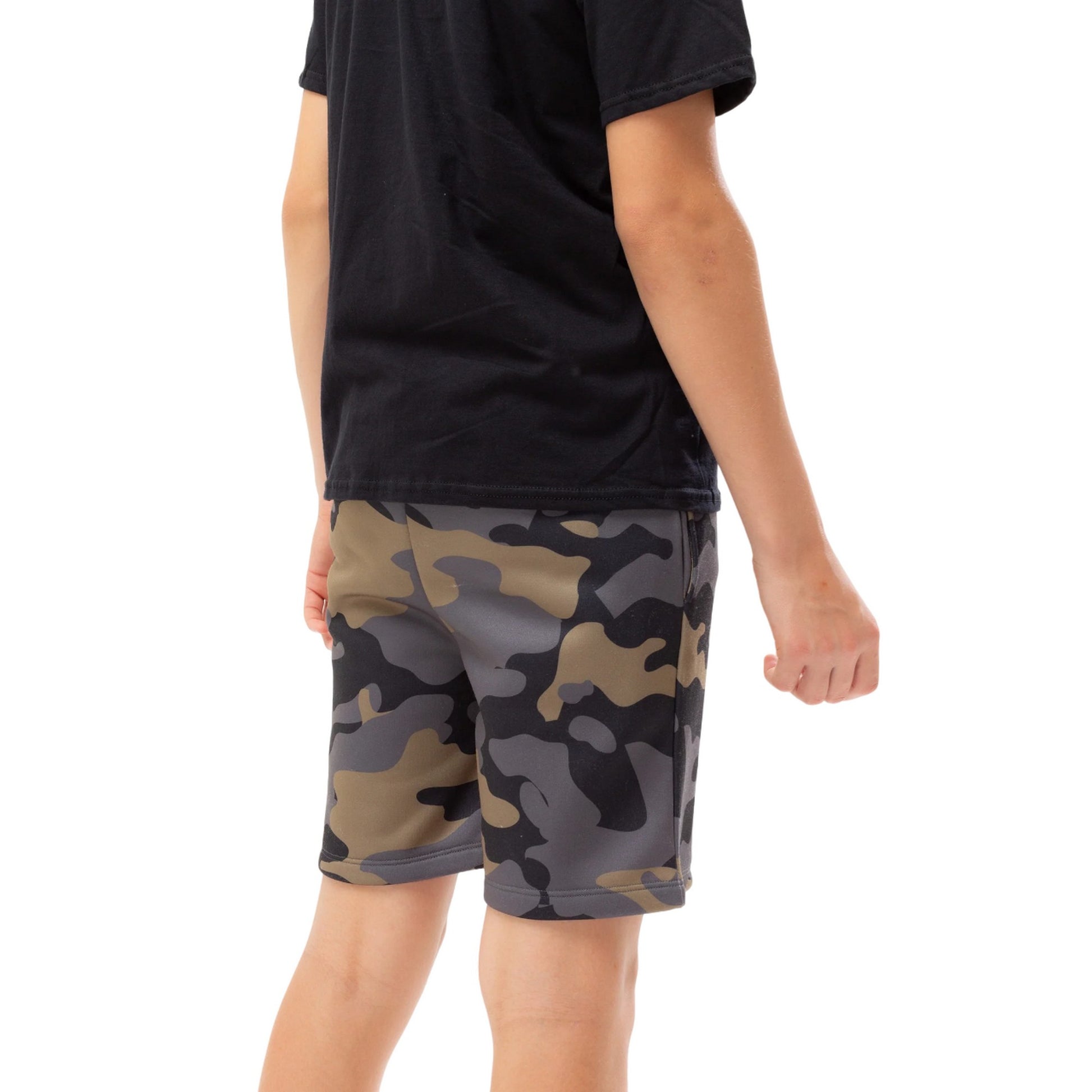 Khaki Brown - Back - Hype Boys Camo Shorts