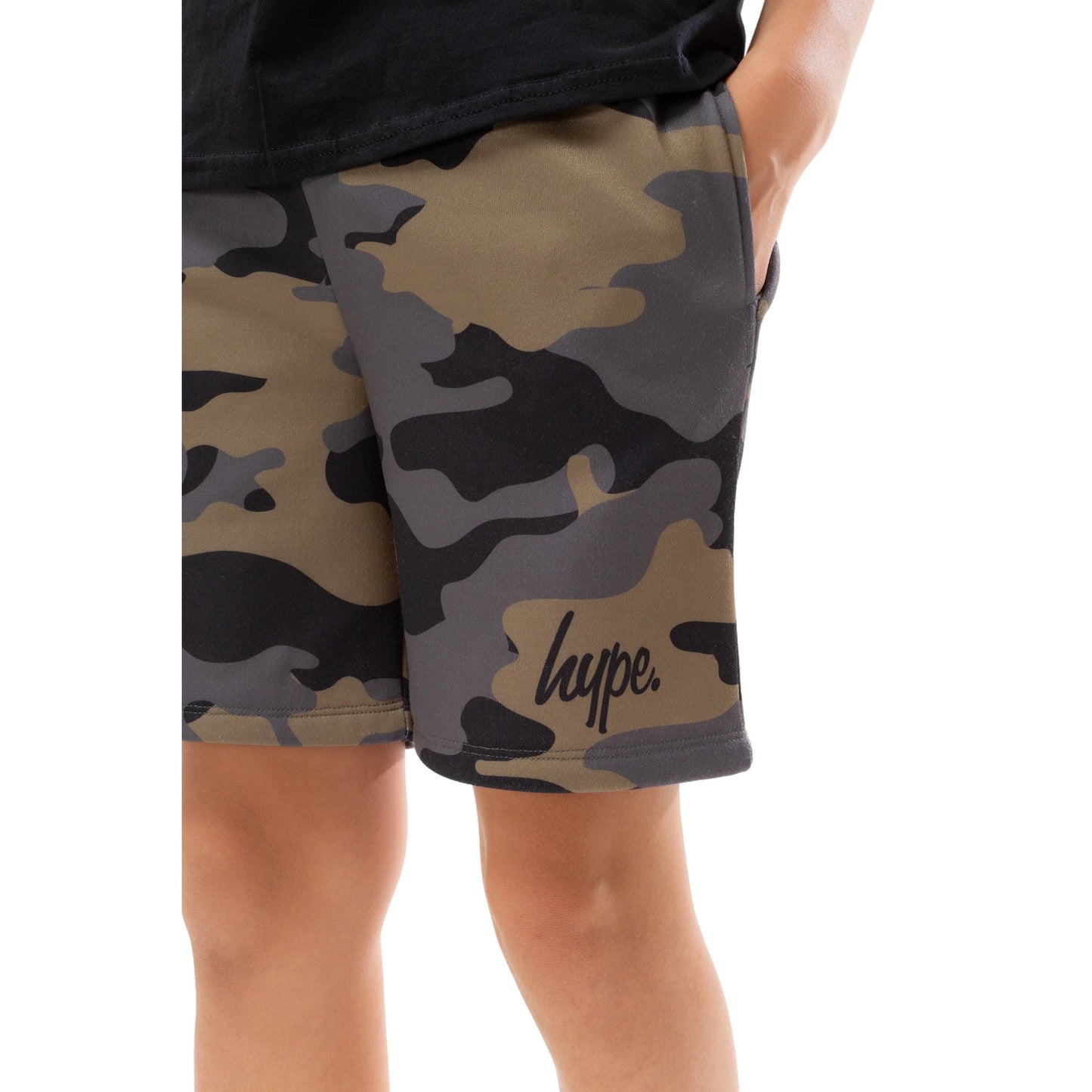 Khaki Brown - Side - Hype Boys Camo Shorts