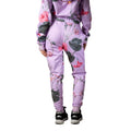 Lilac - Back - Hype Womens-Ladies Whisper Floral Scribble Jogging Bottoms