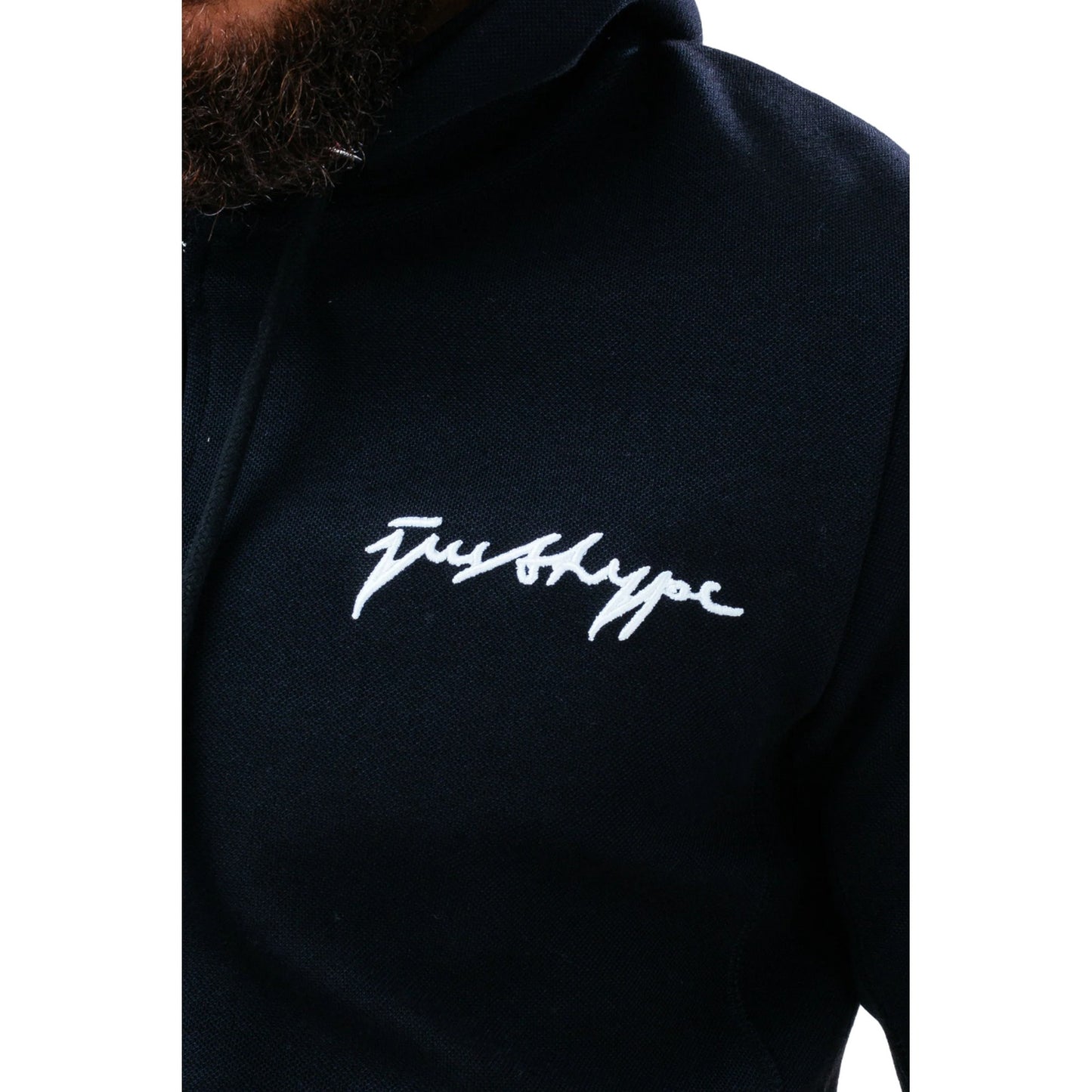 Black - Side - Hype Mens Scribble Full Zip Hoodie