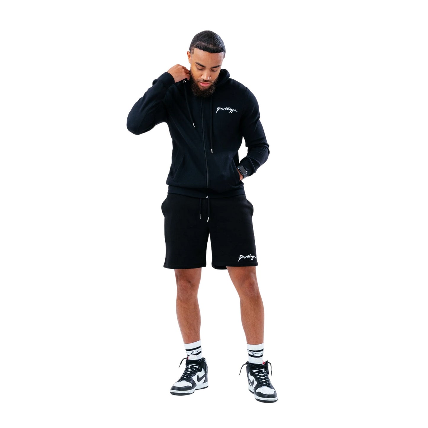 Black - Lifestyle - Hype Mens Scribble Full Zip Hoodie
