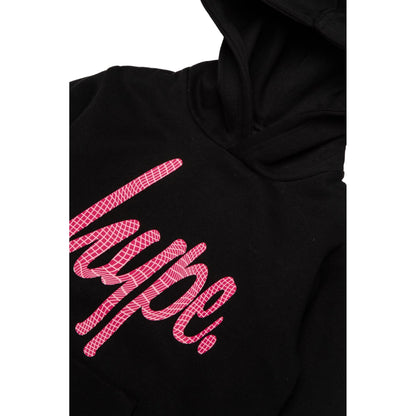 Black - Side - Hype Girls Wave Script Hoodie