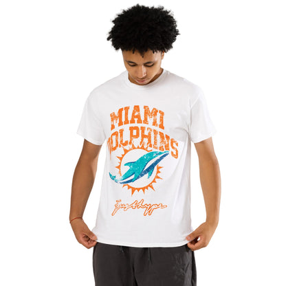 White - Front - Hype Childrens-Kids Miami Dolphins NFL T-Shirt