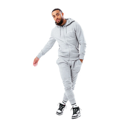 Grey - Lifestyle - Hype Mens Scribble Marl Full Zip Hoodie