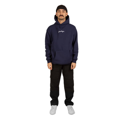 Navy - Side - Hype Mens Scribble Hoodie
