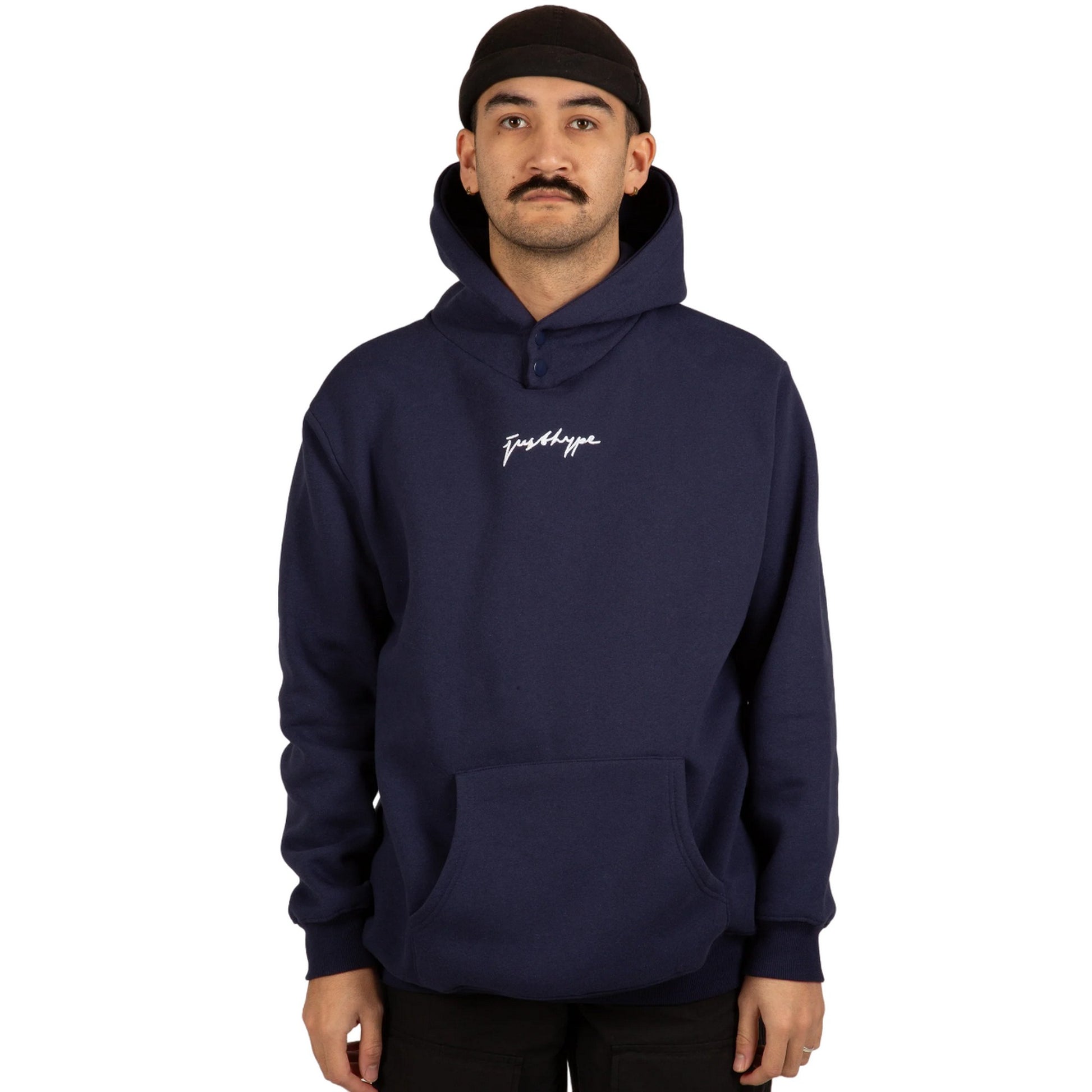 Navy - Front - Hype Mens Scribble Hoodie
