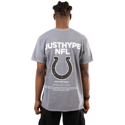 Grey - Back - Hype Unisex Adult Indianapolis Colts NFL T-Shirt