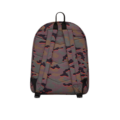 Orange-Black - Back - Hype Camouflage Backpack & Pencil Case