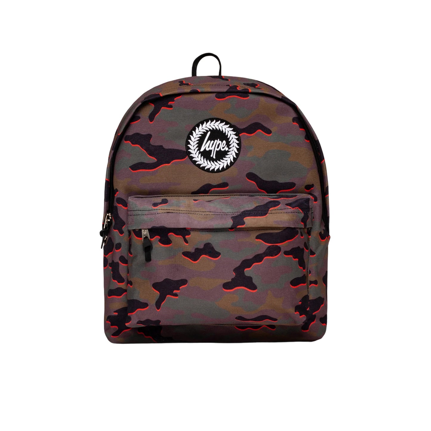 Orange-Black - Front - Hype Camouflage Backpack & Pencil Case