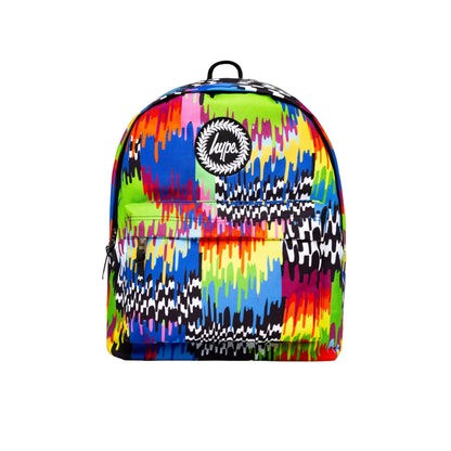 Multicoloured - Front - Hype Trippy Drips Backpack & Pencil Case