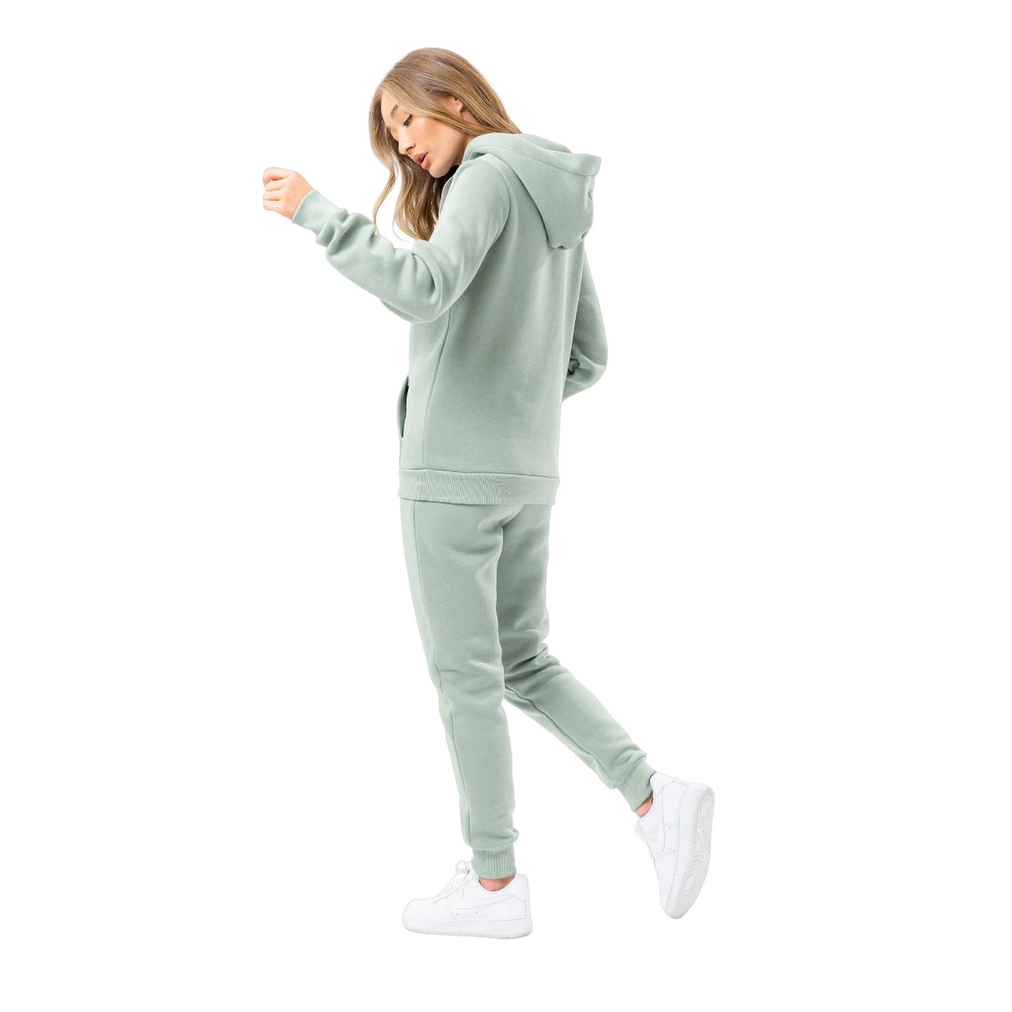Seafoam - Back - Hype Womens-Ladies Branded Drawcord Pullover Hoodie