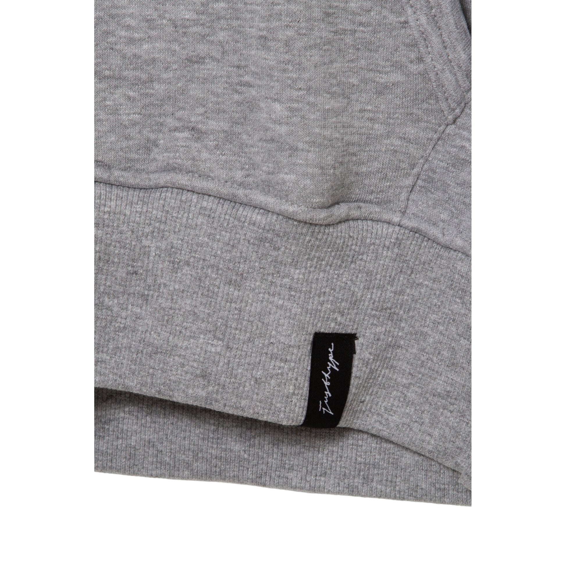 Grey Marl - Side - Hype Unisex Adult Plain Hoodie