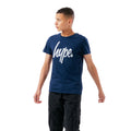 Navy - Lifestyle - Hype Childrens-Kids Script T-Shirt