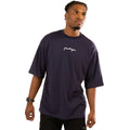 Navy - Front - Hype Mens Scribble Oversized T-Shirt