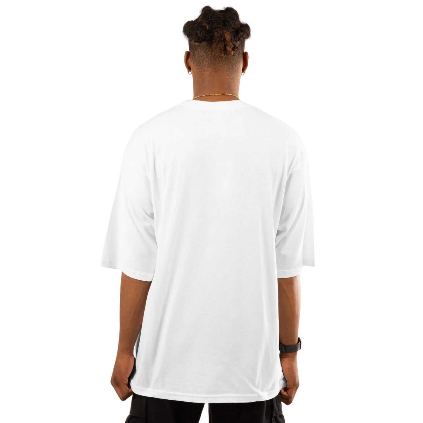 White - Back - Hype Mens Scribble Oversized T-Shirt