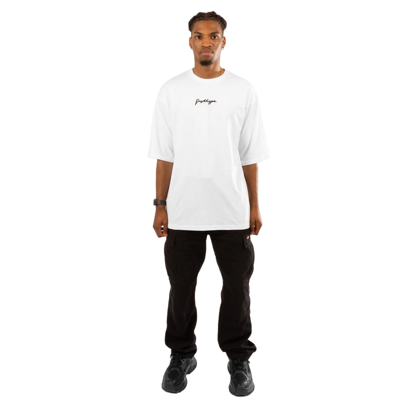 White - Lifestyle - Hype Mens Scribble Oversized T-Shirt
