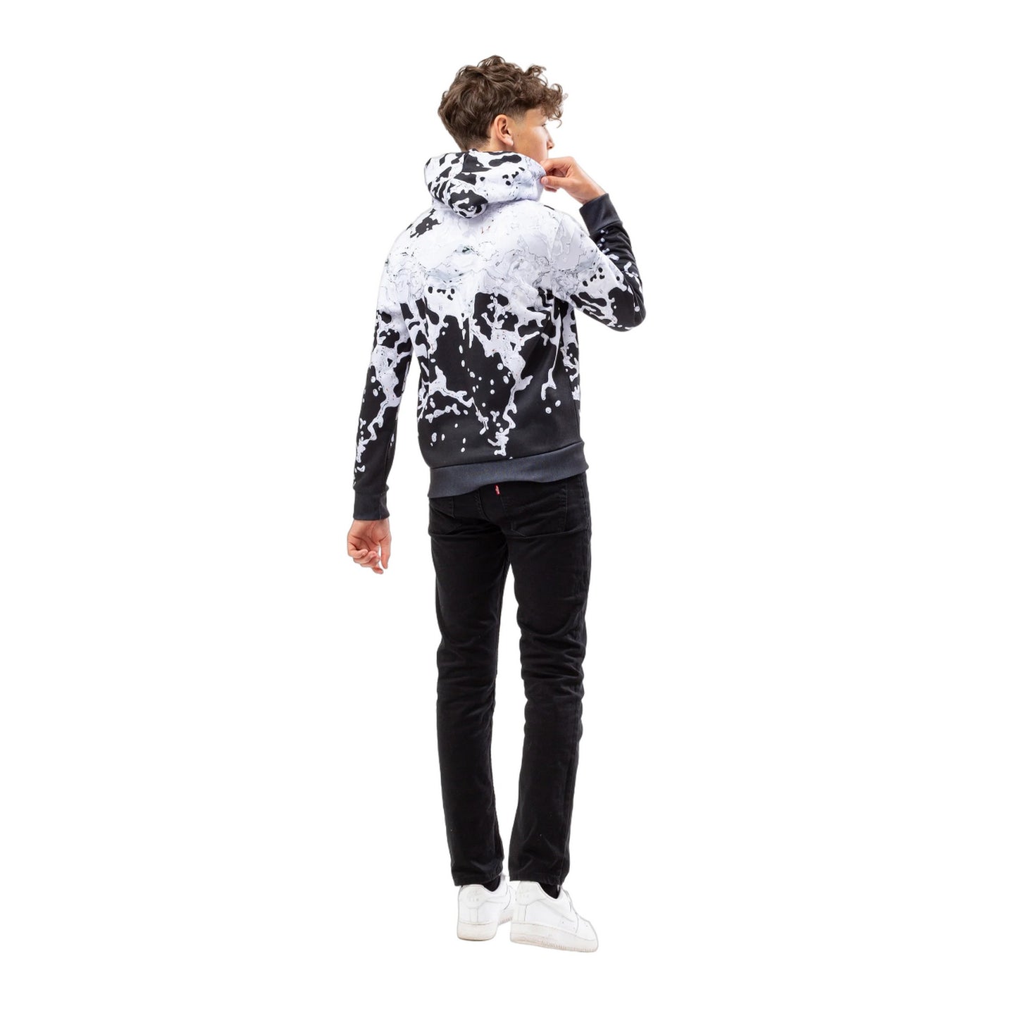 Monochrome - Back - Hype Boys Splat Hoodie