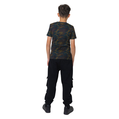 Khaki Green-Black - Close up - Hype Boys Camo T-Shirt (Pack of 2)