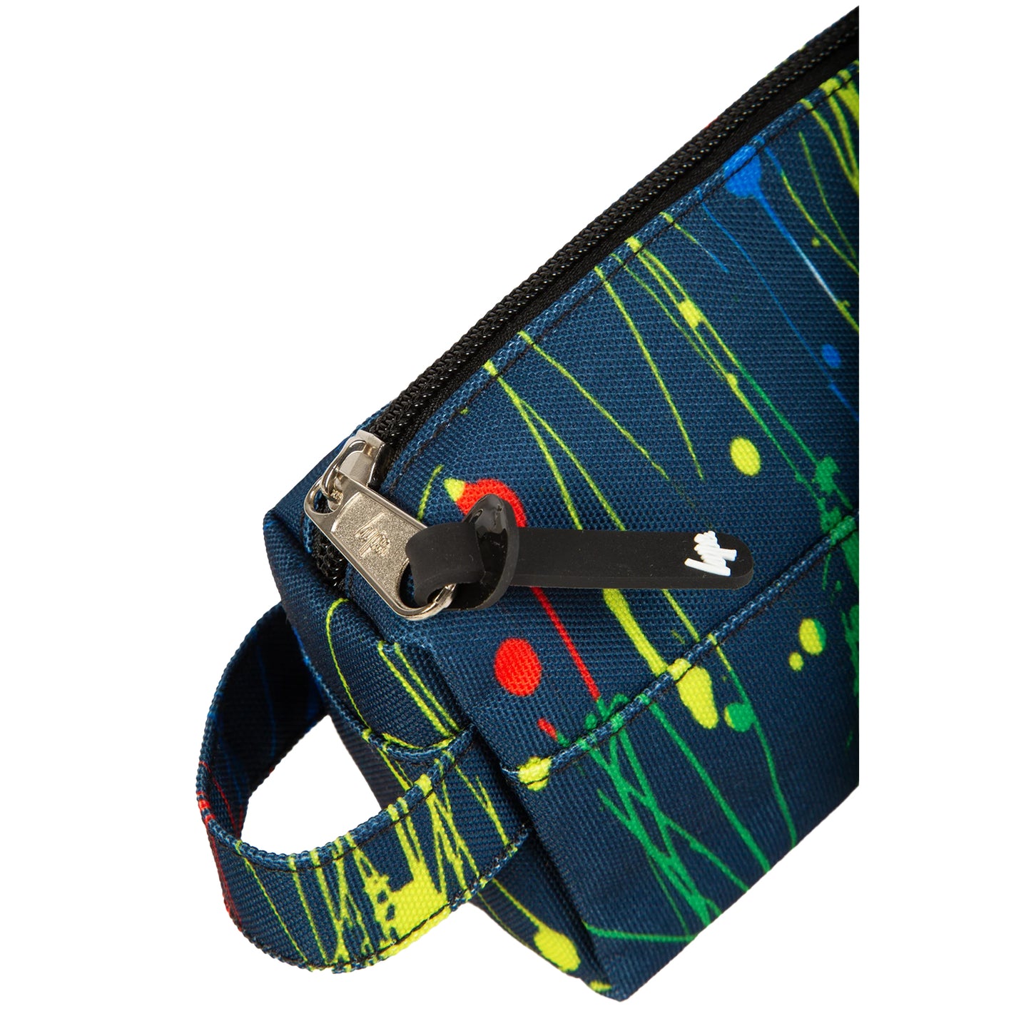 Navy - Side - Hype Primary Paint Splatter Pencil Case