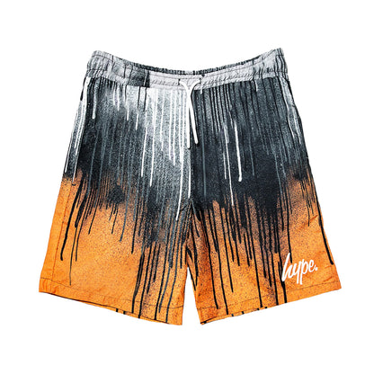 Orange-Multicoloured - Front - Hype Boys Drips Swim Shorts