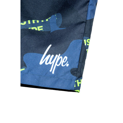 Multicoloured - Lifestyle - Hype Boys Camo Block Logo Swim Shorts